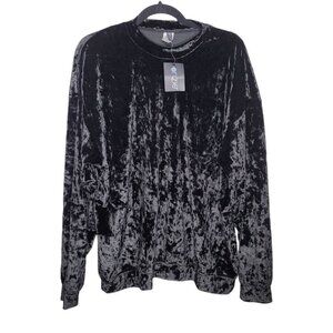 Onzie Womens Boyfriend Sweatshirt velvet pullover OSFA XL NWT